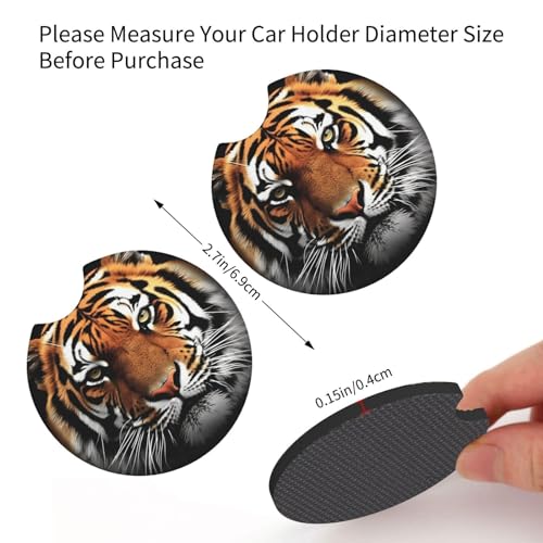 Portavasos de Auto Antideslizante con Diseño Tigre 2 Pzs miniatura 2