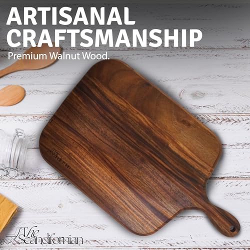 Tabla de cortar de madera nogal con mango, jumbo miniatura 5