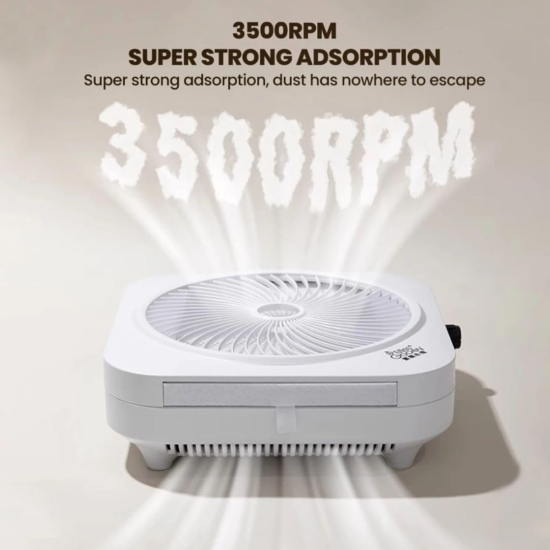 Rainee Nail Dust Collector with Reusable Filter, Adjustable Nail Vacuum Extractor for Acrylic & Gel Nails, Professional Dust Suction Machine for Salon Manicure & Nail Polishing