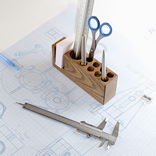 Toros Store Pen Holder For Desk - Brown Pens And Pencil Organizer Cup Made Of Wood, Rustic Wooden Pencils Cups Desktop Accessories Stand For Office, Men Storage Box Organizers, Brush Marker #TOP7