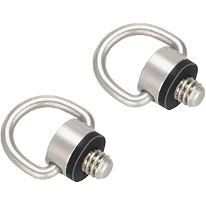 3 Moschettoni Girevoli Per Cinghia Fotocamera - Con Vite 1/4", Adattatore Universale Per Tutte Le Reflex E Mirrorless - Foto 5