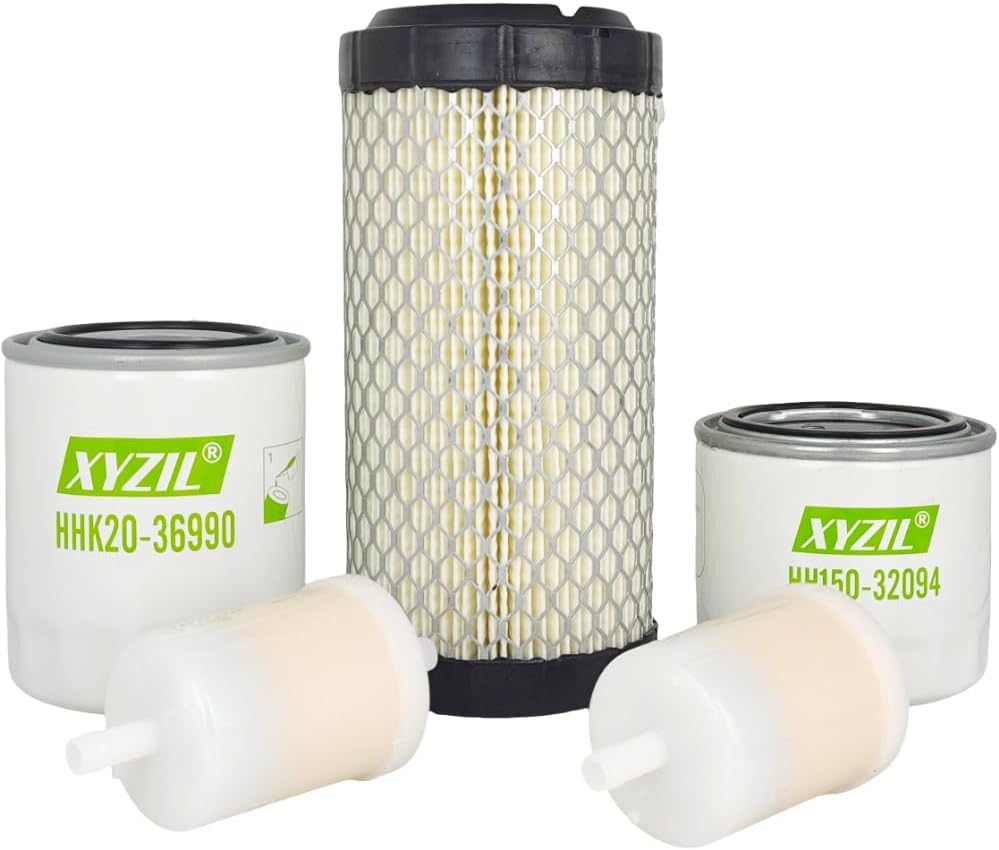 Engine Oil Fuel Air HST Filter Kit Compatible with Kubota ZD25F ZD28F BX22 BX23 BX2200 BX2660 BX2670 Tractor HHK20-36990 HH150-32094 K1211-82320 12581-43012 1G659-11222 K2581-82310 77700-03363