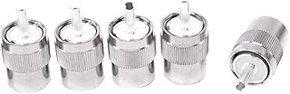 Hanabitx 5 conectores UHF PL259 para soldar RG58 RG142 LMR195 RG400