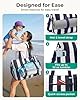 BAGSMART Large Beach Bag for Women, Oversize Tote Bag for Travel/Pool/Summer | 3-Ways to Carry, Cruise Essentials, Family Picnic, Extra-large mom bag, Sandproof, zip open, Womens summer gifts #2