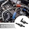 X AUTOHAUX 2 Set 1/4" 6.3mm SAE to 5/16" 8mm Fuel Line Hose Release Connector #1