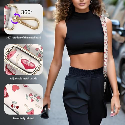 Image of Wide Purse Strap Replacement Crossbody, Funny Shoulder Strap Adjustable, Cute Bag Strap for Women Guitar Purses