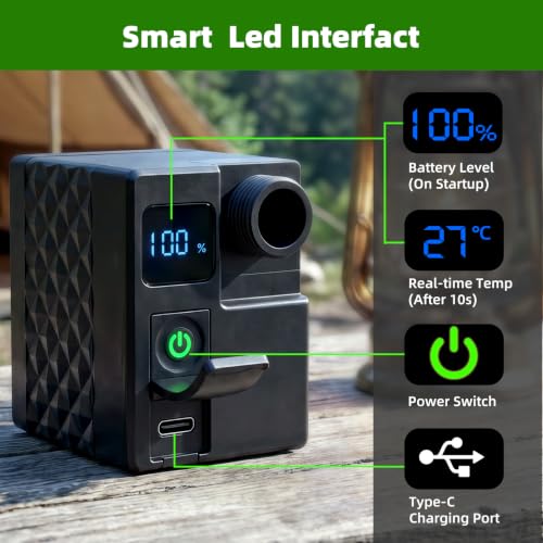 Ducha portátil para camping con batería recargable de 5200mAh miniatura 5