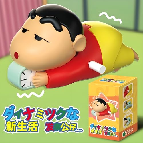 Image of Shinchan Anime, Action Figure Anime, Sleeping Poseable Doll - Car Dashboard & Desk Decoration, Funny Collectible Toy for Fans and Adults (RED) (Safe for Ages 6+)
