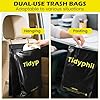 50 PCS Disposable Car Trash Bags Hanging, Leak-proof, Odor Seal. 2 Gallon Car Garbage Bags, Big Capacity. Independent of Car Trash Can, Easy Stick-On Car trash Bin for Car, SUV, Truck, Stroller. Black #3