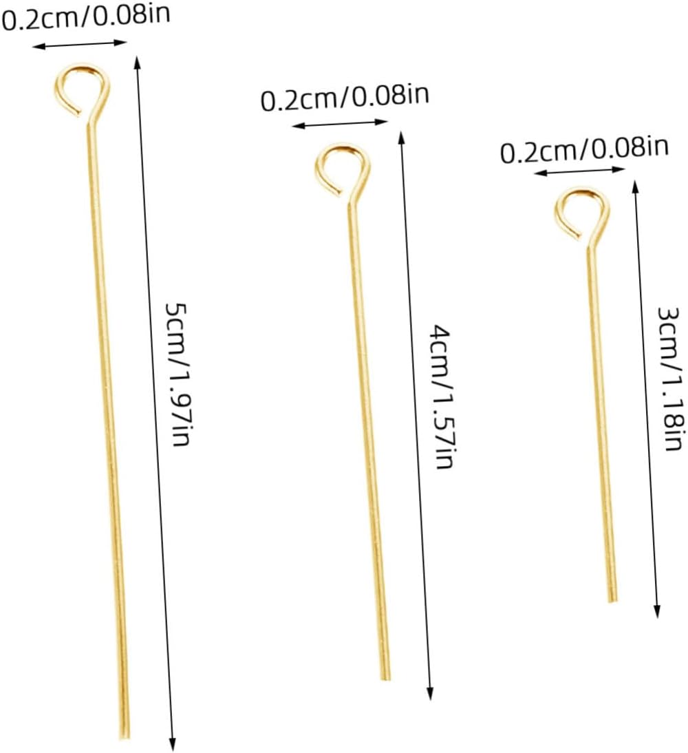 1200pcs Metal Eye Pins for Jewelry Making Open Eye Pins with Easy Threading for Jewelry Craft Supplies for Embroidery and Creating