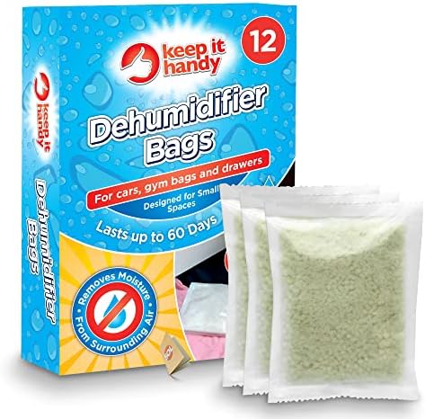 12pk Dehumidifier Bags | Moisture Absorbers for Home, Drawers, Wardrobe Dehumidifier Bags, Car Moisture Absorber | Damp Absorber Dehumidifier Disposable Dehumidifier Interior Dehumidifiers Disposable