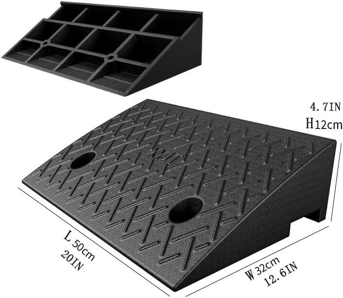 Podjazdy gumowe, podjazd dla wózków inwalidzkich, mata gumowa o wysokości 3,5-5,5 cala, antypoślizgowa rampa podjazdowa (50 * 32 * 12 cm/20 * 12,6 * 4,7 cala)