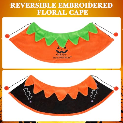 Capa para perro Halloween Luxshiny talla M naranja miniatura 7