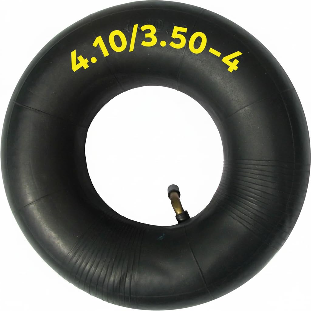 4.10/3.50-4 Inner Tube with TR87 Angled Valve – Heavy Duty Butyl Rubber Tire Tube Replacement for Wheelbarrow, Hand Truck, Garden Cart, Utility Dolly – Fits 10" 4.10/3.50х4 Pneumatic Tires