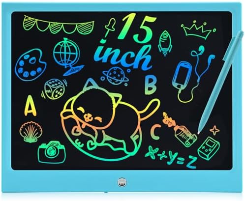 LCD Writing Tablet Electronic Doodle Board with Colorful Screen RaceGT 8.5-Inch Reusable Drawing Pad Gift for Kids and Adults at Home,School and Office Learning & Education Handwriting Aids - Yellow