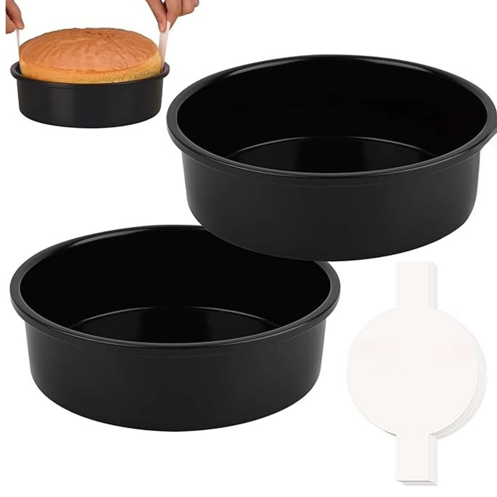 Xinsheinelry Round Cake Molds Round Dessert Baking Pans Stainless Steel Texture Cake Pans Baking Molds Present for Enthusiasts