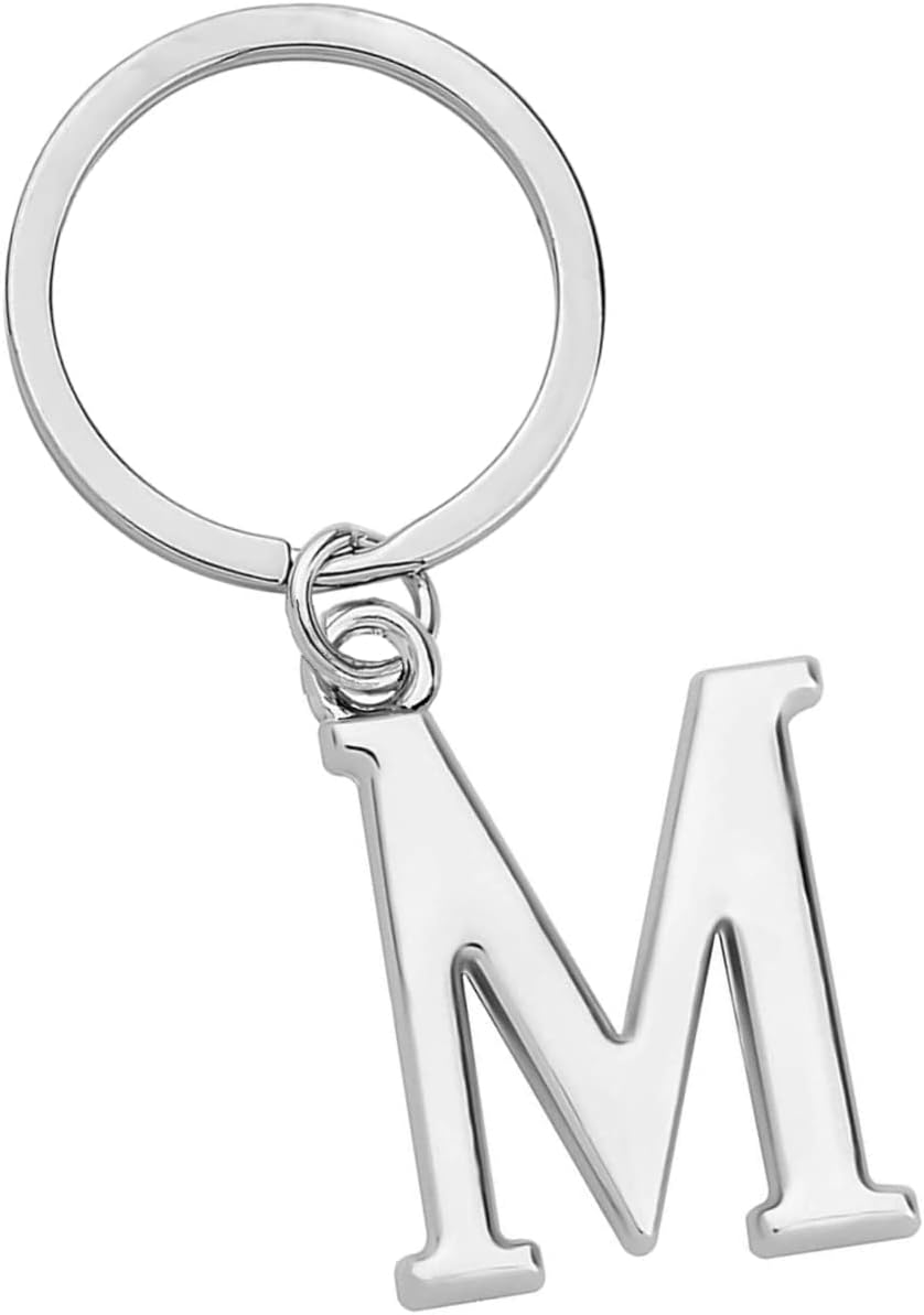 Keyring Letter - Initial Alphabet Key Ring Charm (M) Silver