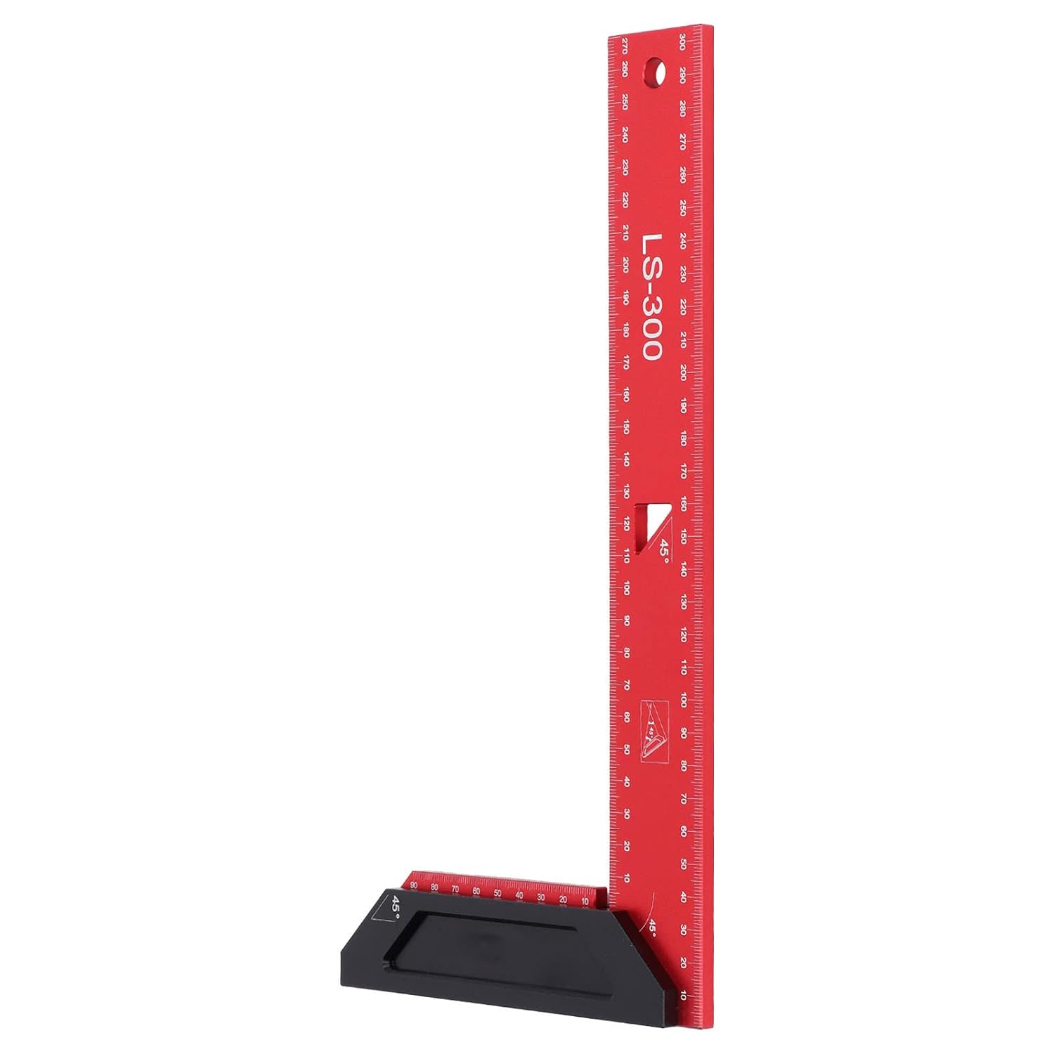 Aluminum Framing Woodworking Squares Scaled L Scribing Ruler for Carpenter Professional Woodworking Tools Durable Aluminum Alloy Material (300mm)