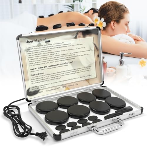 Portable Massage Stone Warmer Set for Spa and Home