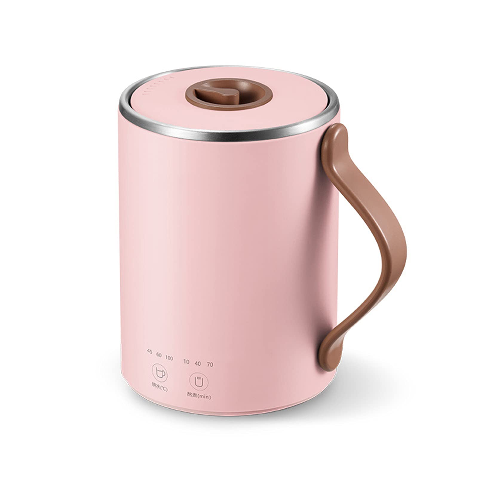 Mini pot multifonction LWZ rose avec bouilloire électrique et tasse thermos de camping