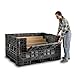 Buckhorn Heavy-Duty Collapsible Bulk Containers - 64" Wx48 Lx34 H - Black