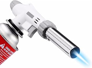 Metal Flame Gun Welding Gas Torch Lighter Heating Lgnition Butane Portable Camping Welding Gas Torch for Pastries Desserts Blazing Soldering Camping Jewelry (Gas Tank Not Included)