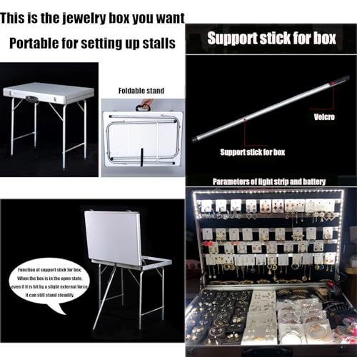 Présentoir à bijoux étanche d'exposition extérieure avec support pliable rigide