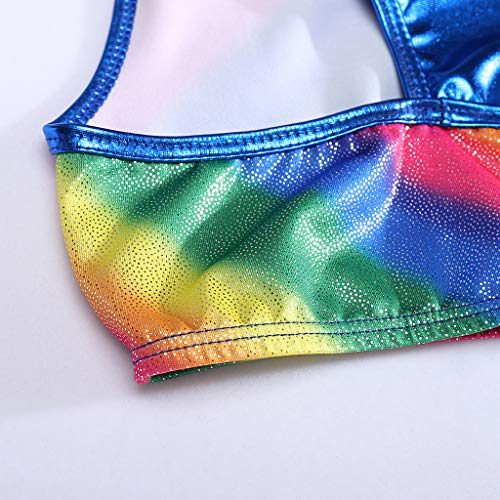 DYNWAVE Conjunto de 2 Peças de Maiô de Ginástica Sem Mangas para Meninas E Meninas para Meninas -íri