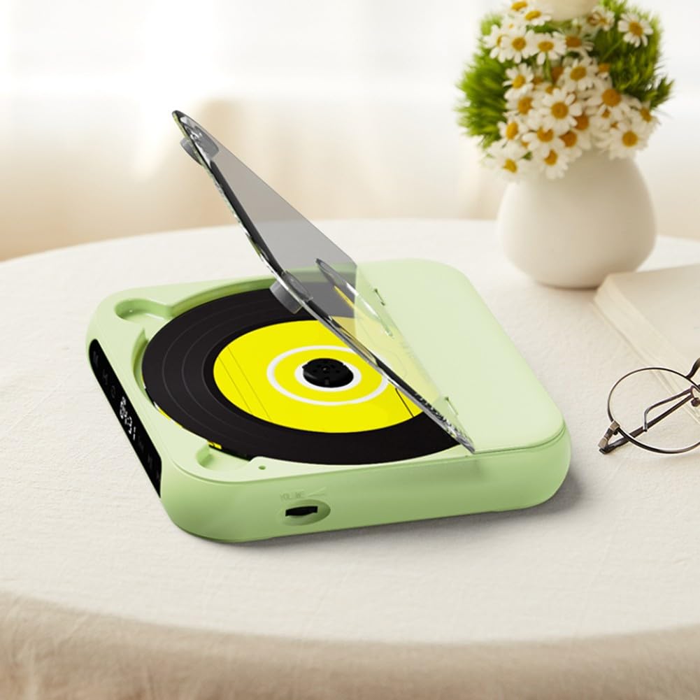 Lettore CD portatile, ricaricabile e anti-skip, disco per WALKMAN, 2000 mAh per batteria, AUX USB, per casa, auto, viaggi (918 è nero)