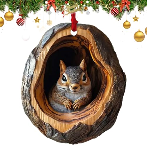 Animal Christmas Ornaments 2025,Forest Animal Christmas Ornaments,Squirrels Ornaments for Christmas