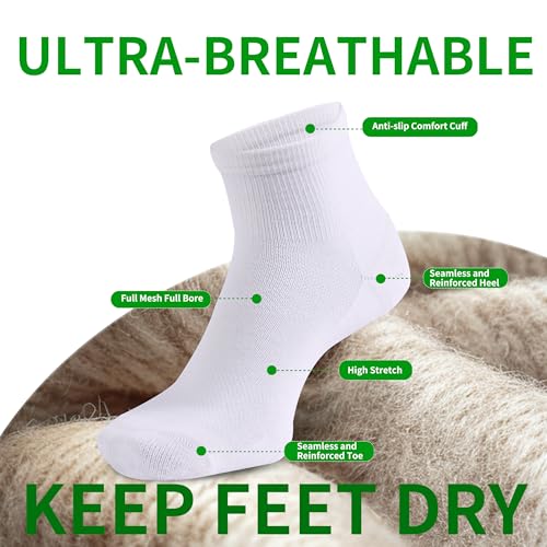 90% Merino Wool Socks for Men and Women,Casual Breathable Soft,3 Pairs3
