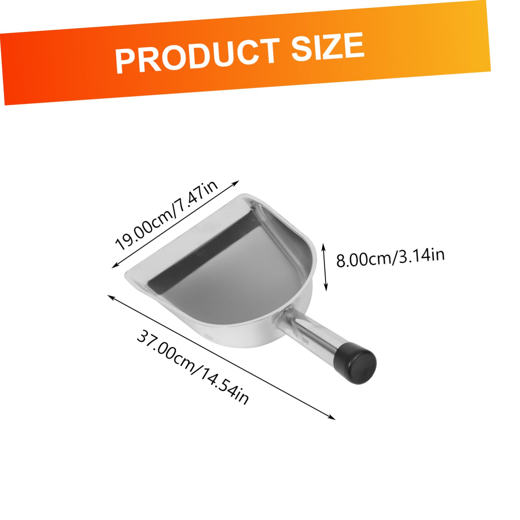 SEWOART 1pc Stainless Steel Dustpan Industrial Dust Pan Small Broom and Dustpan Kitchen Cleaning Shovel Trash Shovel Hand Dustpan Scoop Shovel Pans Home Use Cleaning Supplies Black Plastic