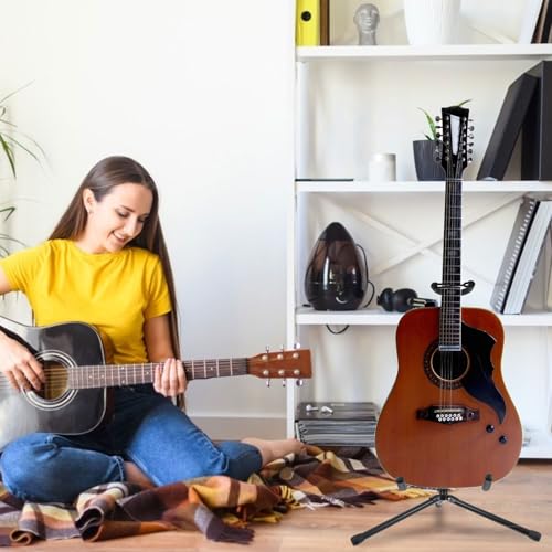 Support de guitare pliable en fer avec mousse de protection - 5
