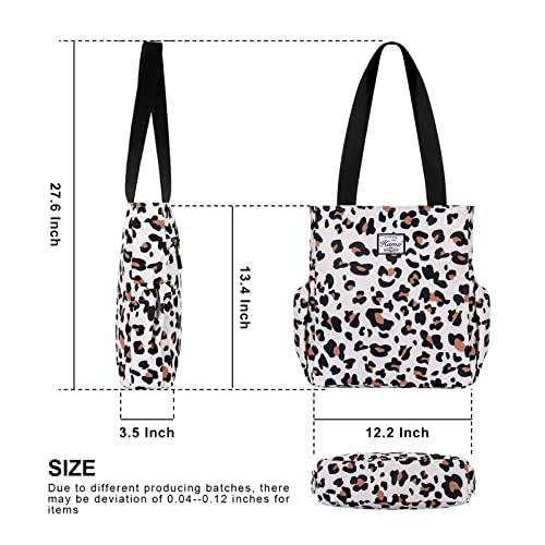 Image of KAMO Floral Tote Bag - Waterproof Lightweight Handbags Travel Shoulder Bag for Hiking Yoga Gym Swimming Travel Beach