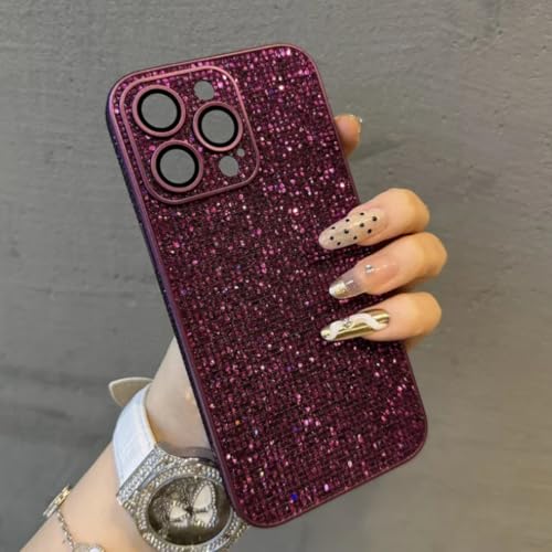 Évitez les rayures photo : coque iPhone 16 Pro Max antichoc en cuir violet