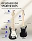 Donner E-Gitarre Set Anfänger Junior Kit ST-Stil 30 Zoll Mini Gitarren Premium Bundle mit Verstärker, Stimmgerät, Kapodaster, Tasche, Gurt, Saite, Kabel (DSJ-100, Schwarz)