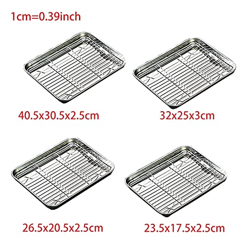 Baking sheet tray de cuisson inox avec lèchefrite et grille amovible - 7