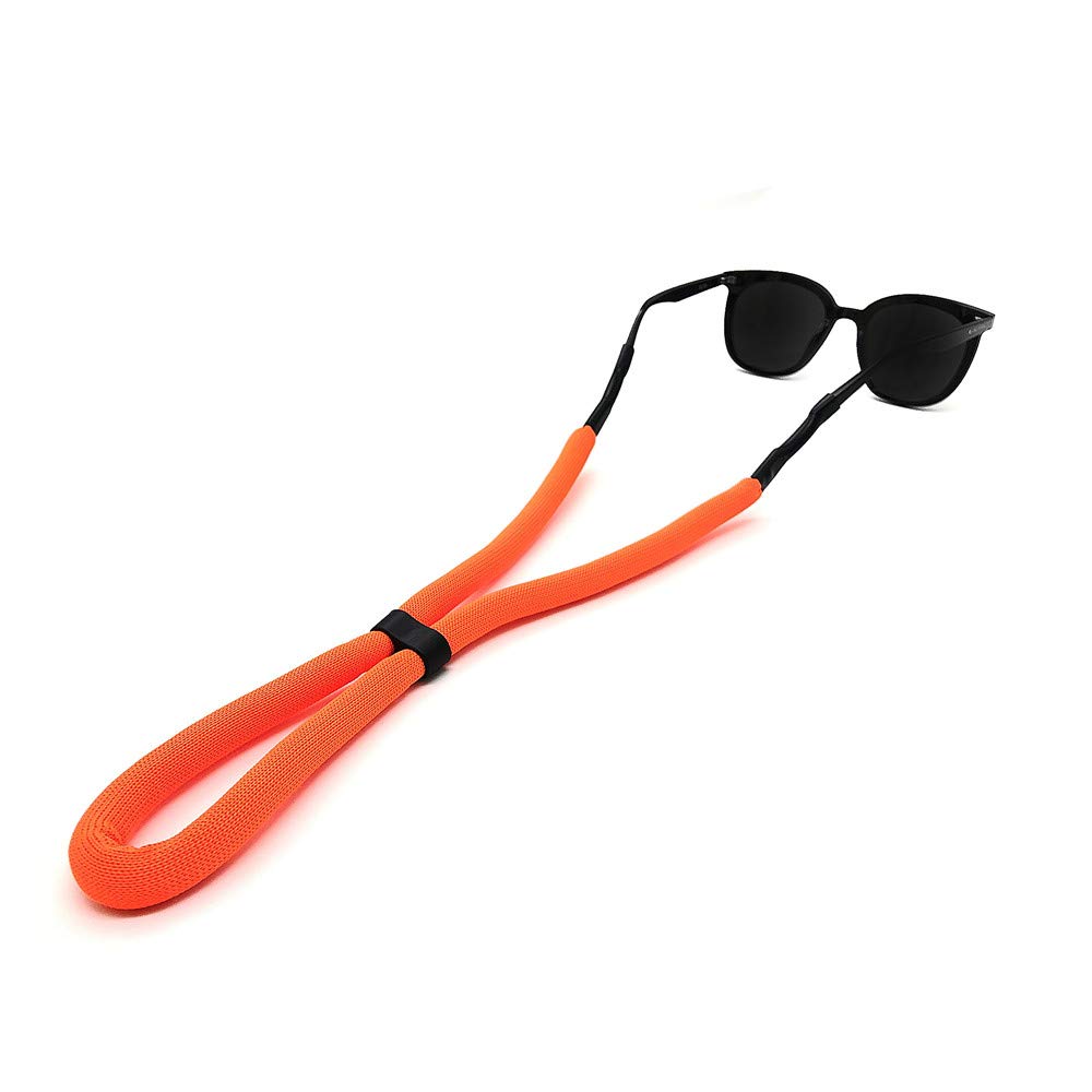 Decker Orange Floating Sunglass Strap 2 Pcs Pack Glasses Float Eyewear Retainer For Surfing Sailboat Swimming, All Size