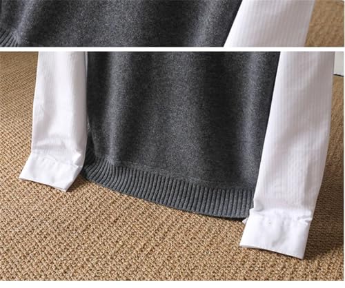 Men's O-Neck Wool Vest Casual Business Knitted Sleeveless Sweater Solid Pullover Waistcoat Tops4