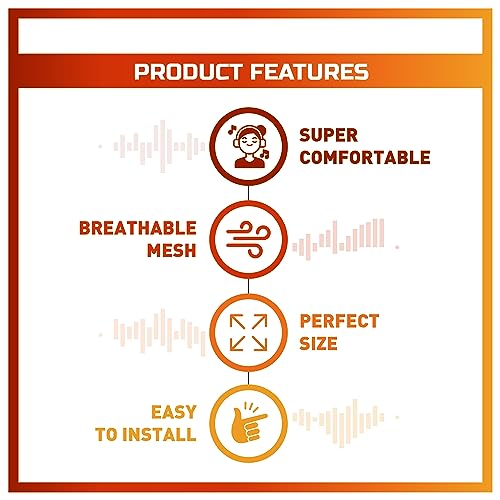 Image of Crysendo Headphone Cushion for JBL Live 500BT Wireless Over-Ear Headphone | Replacement Ear Pads Ear Cushions | Protein Leather & Memory Foam (Black)