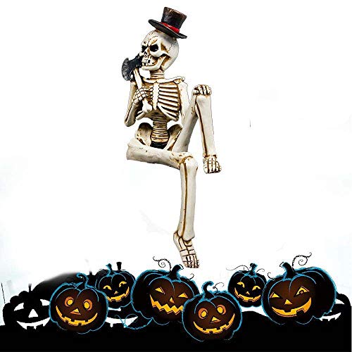 Décoration rétro Halloween squelette tomahawk de collection artistique