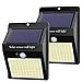 Hepside Luz Solar Exterior,【2 Pack / 3 Modos】Luces LED Solares para Exteriores, 800 Lumens Focos LED Exterior Solares, Luces de Seguridad Inalámbricas a Prueba de Agua para el garaje del Jardín Camino
