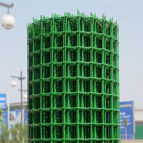 KAnduo Malla metálica para Jardin Valla de Malla metálica, Valla de Acero recubierta de PVC Verde, Malla Decorativa for Caminos de césped(2.5mm)