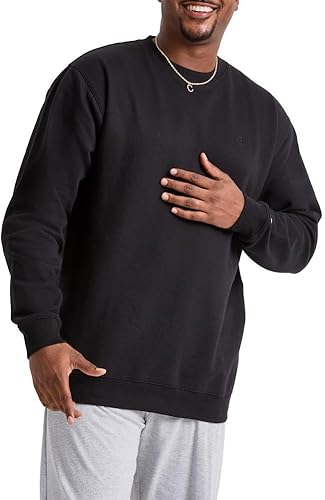 Miniatura 4 de Champion Sudadera de forro polar Powerblend para hombre, sudadera de cuello redondo (regular o grande y alto)