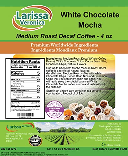 White Chocolate Mocha Medio Tostado Café Descafeinado 4 oz miniatura 2