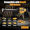 Electric Caulking Gun Compatible with Dewalt 20V Battery (without battery), Battery Powered Caulk Gun with 9pcs Caulk Remover Tool, 6 Adjustable Speeds, Dripless Silicone Gun for Filling, Sealing