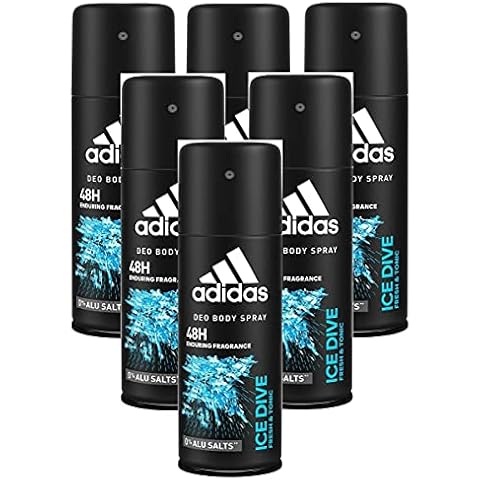 6x Adidas Ice Dive Deodorant Body Spray 6Ã © R 150 ml Cover
