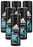  6x adidas Ice Dive Deo Body Spray 6ér set je 150ml
