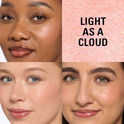 Image of Revolution Bouncy Blur Blush, Light As A Cloud Peachy Pink | Powder Makeup Blush for Cheeks, Buildable Formula, Vegan & Cruelty-Free, 0.19 oz