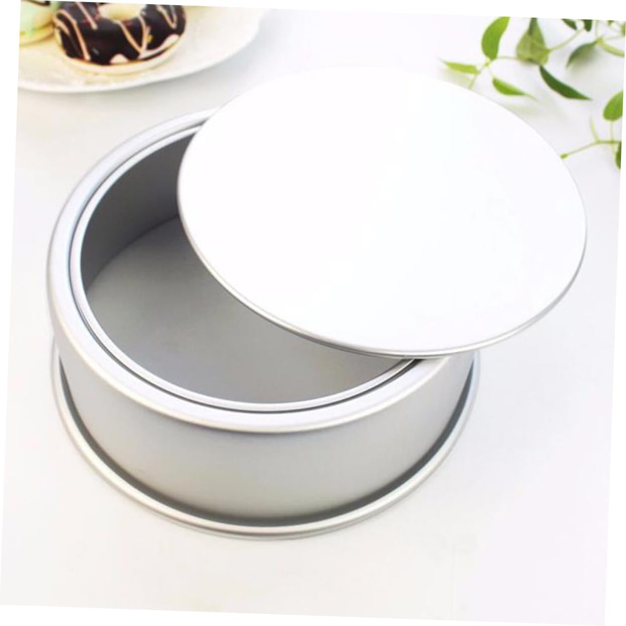 Gatuida 4pièces Moule à Gâteau Alliage Rond Antiadhésif Fond Amovible Pour Gâteaux Et Desserts Individuels